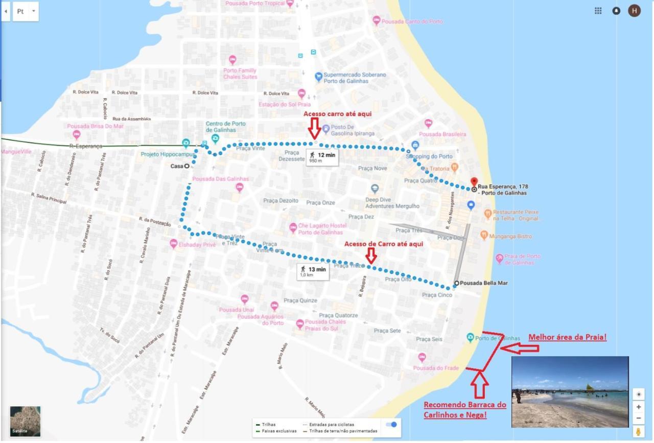 Otima Localizacao Casa, 7 Quartos-Porto De Galinhas 900M Piscinas Naturais Luaran gambar